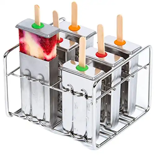 Stainless Steel 6 Popsicle Molds