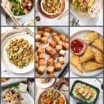 A collage of pictures showing different types of food.