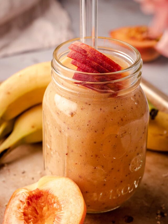Healthy Peach Banana Smoothie Recipe