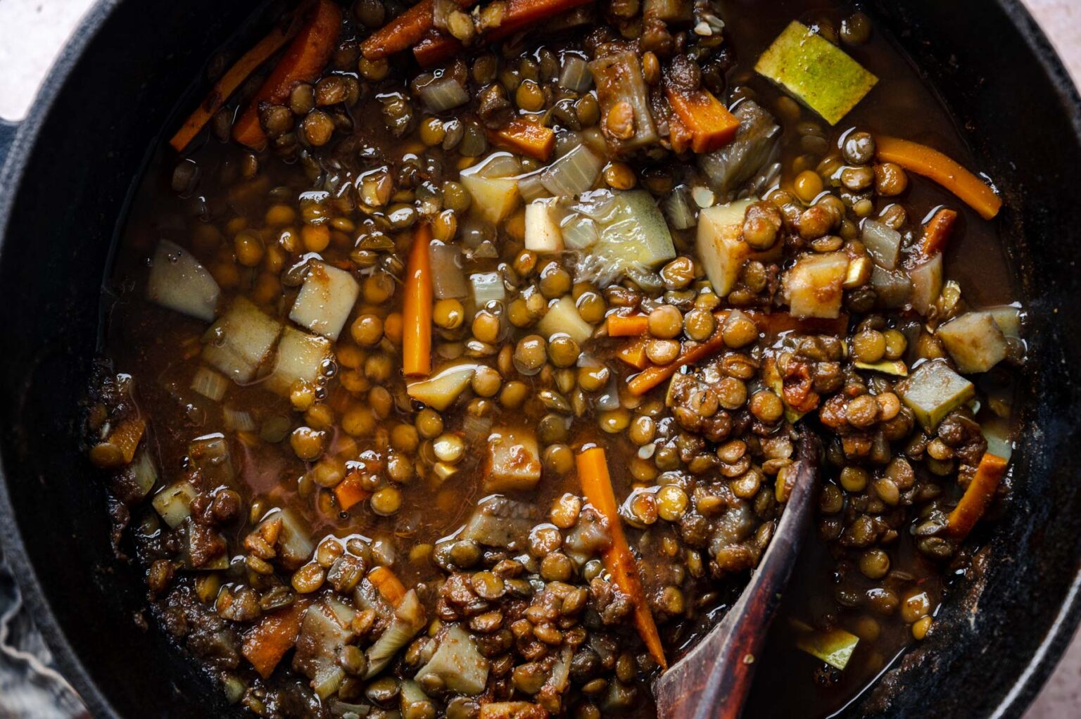 Vegetable Lentil Soup Recipe (With Brown Lentils) (Comfort Food