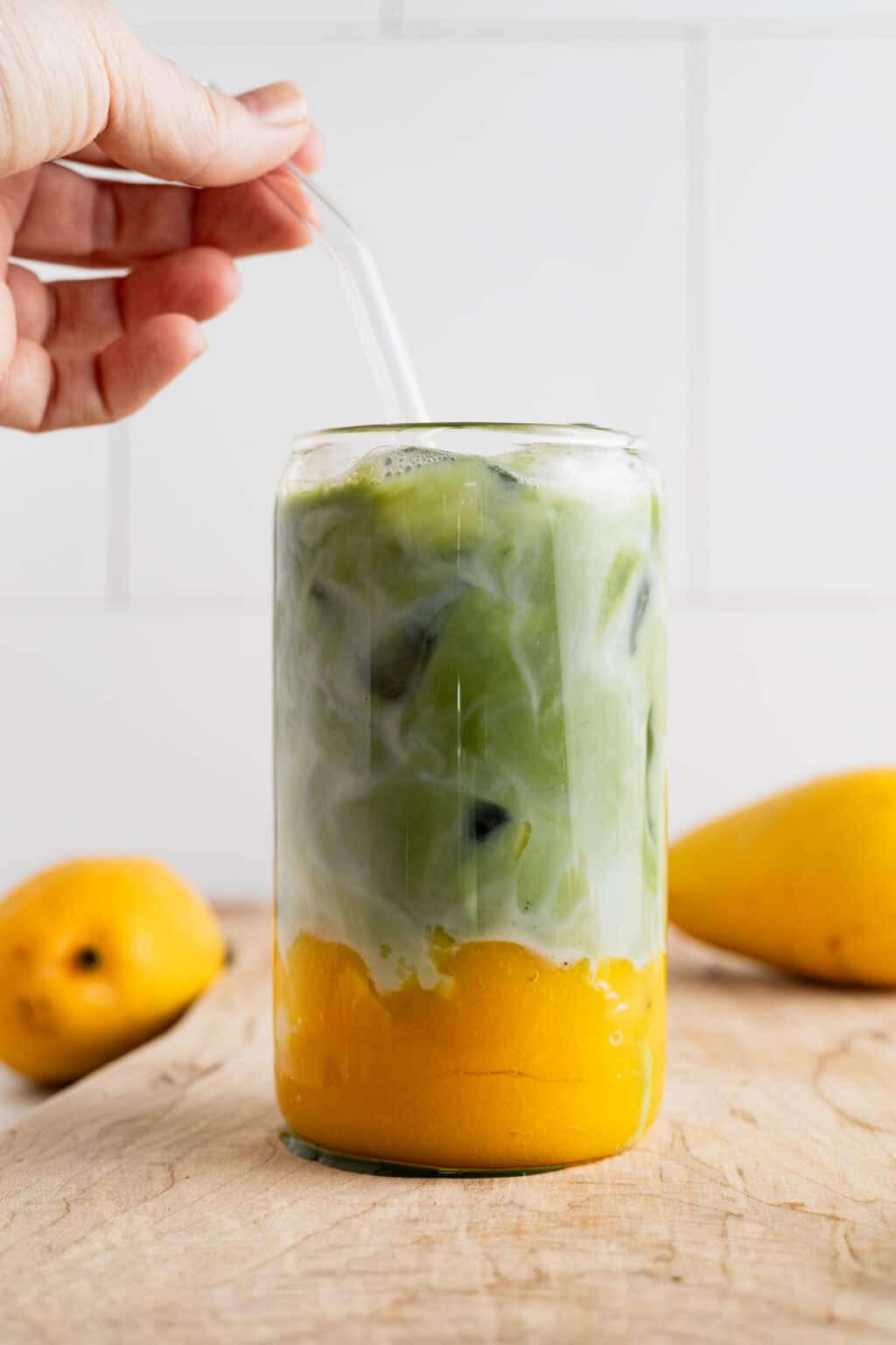 Iced Mango Matcha Latte - Raepublic