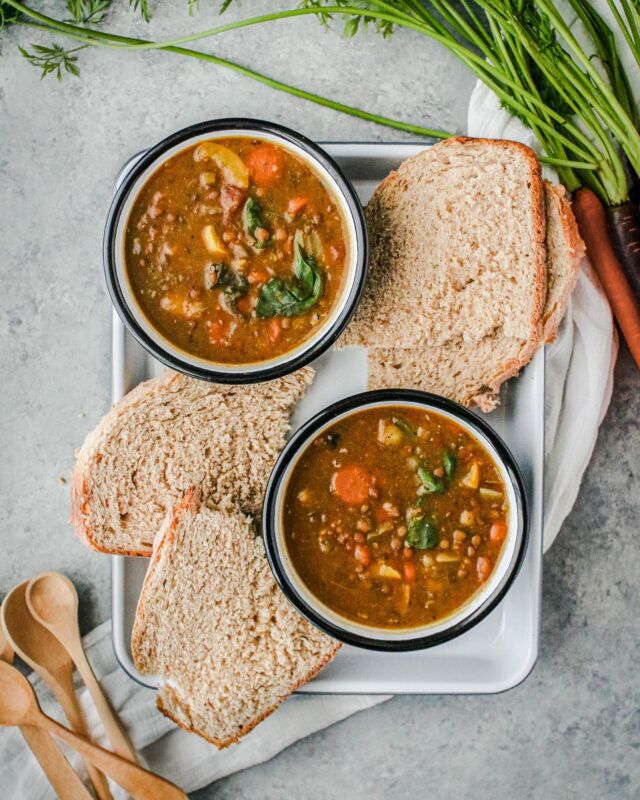 Hearty vegan lentil soup is definitely one of my favorite recipes of all time. It's filling flavorful, and healthy! Does it get better than that? #raepublic